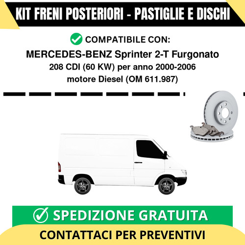 Kit freni posteriori - kit,